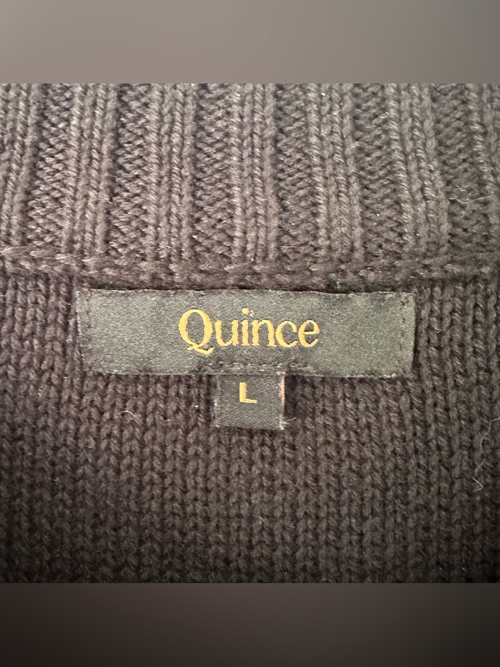 Quince 100% Organic Cotton Cropped Cardigan Sz L Black - Picture 8 of 14